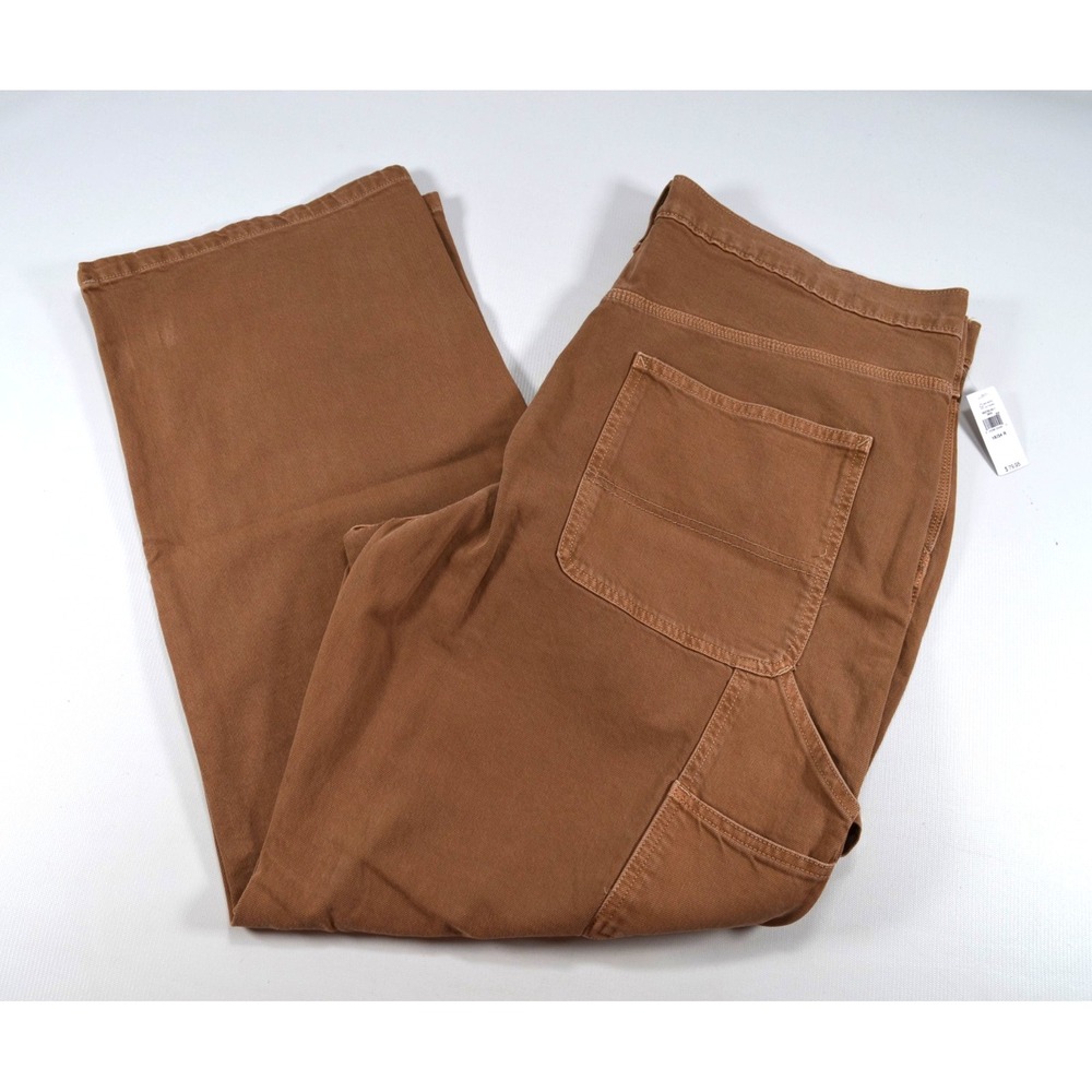 Gap Jean Tan 90s Carpenter High Rise Womens Size 34 /18  Waist 39"  Inseam 30.5"